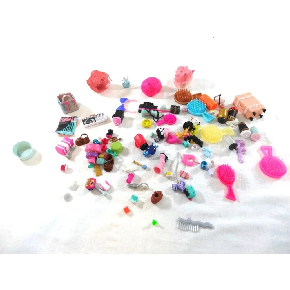 LOL Surprise Dolls Lot of Accessories Shoes Brush Comb Cups Suitcase Hair access